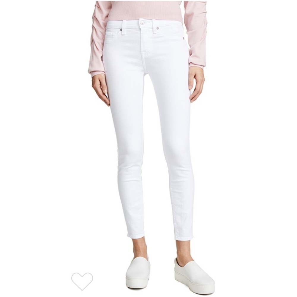 7 For All Mankind White Denim Jeans